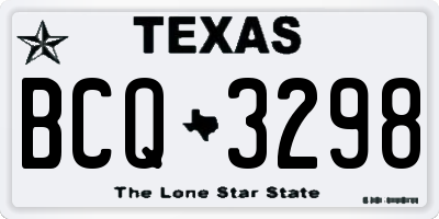 TX license plate BCQ3298