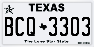 TX license plate BCQ3303