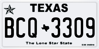 TX license plate BCQ3309