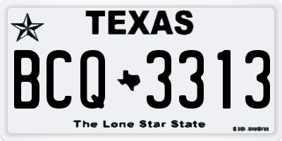 TX license plate BCQ3313