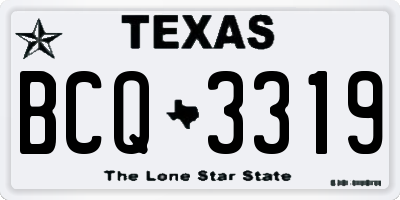 TX license plate BCQ3319