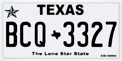 TX license plate BCQ3327