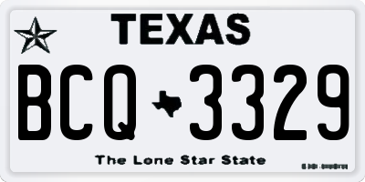 TX license plate BCQ3329