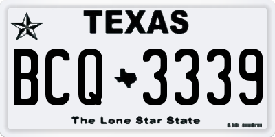 TX license plate BCQ3339
