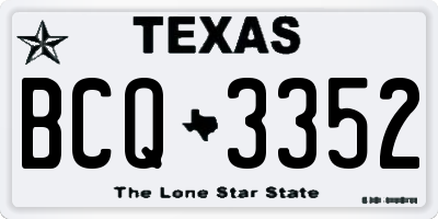 TX license plate BCQ3352