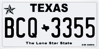 TX license plate BCQ3355