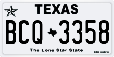 TX license plate BCQ3358