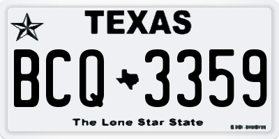 TX license plate BCQ3359