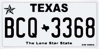 TX license plate BCQ3368