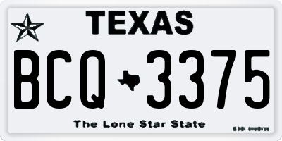 TX license plate BCQ3375