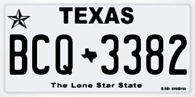 TX license plate BCQ3382
