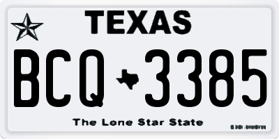 TX license plate BCQ3385