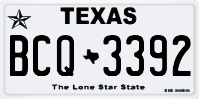 TX license plate BCQ3392