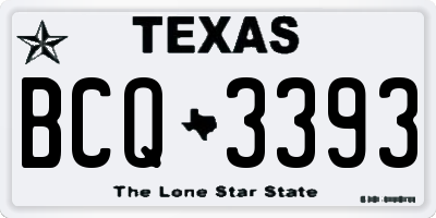 TX license plate BCQ3393