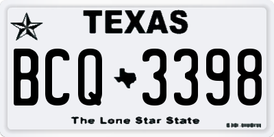 TX license plate BCQ3398