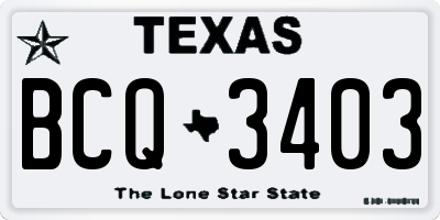 TX license plate BCQ3403