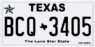 TX license plate BCQ3405