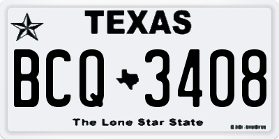TX license plate BCQ3408