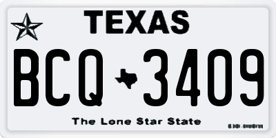 TX license plate BCQ3409
