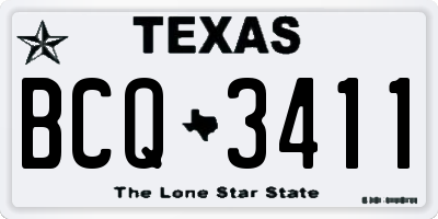 TX license plate BCQ3411