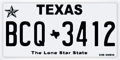 TX license plate BCQ3412