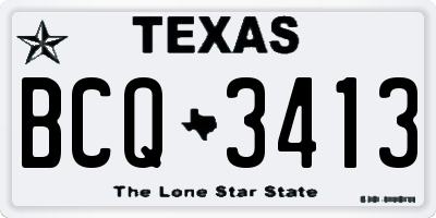 TX license plate BCQ3413