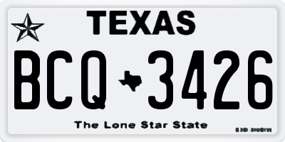 TX license plate BCQ3426