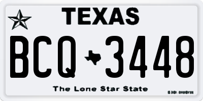TX license plate BCQ3448