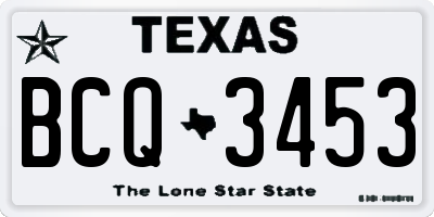 TX license plate BCQ3453