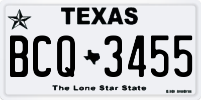 TX license plate BCQ3455