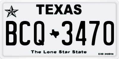 TX license plate BCQ3470