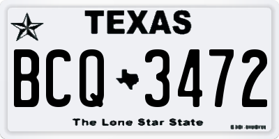 TX license plate BCQ3472