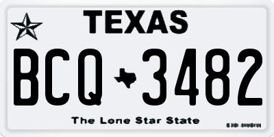 TX license plate BCQ3482
