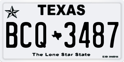 TX license plate BCQ3487