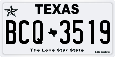 TX license plate BCQ3519