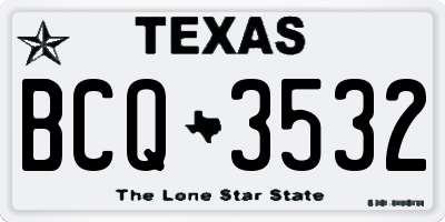 TX license plate BCQ3532