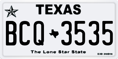 TX license plate BCQ3535
