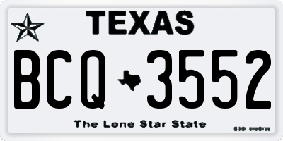 TX license plate BCQ3552