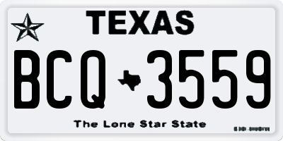 TX license plate BCQ3559