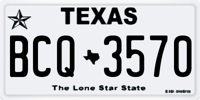 TX license plate BCQ3570