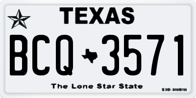 TX license plate BCQ3571