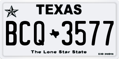 TX license plate BCQ3577