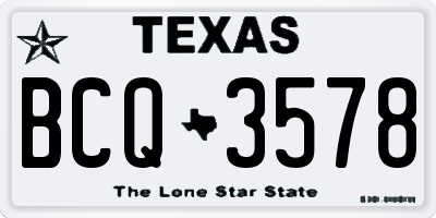 TX license plate BCQ3578