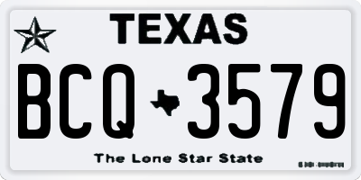 TX license plate BCQ3579
