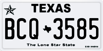 TX license plate BCQ3585