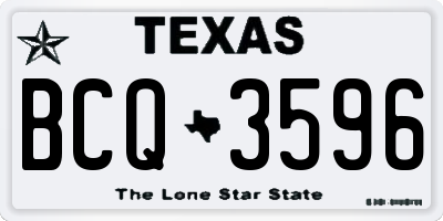 TX license plate BCQ3596