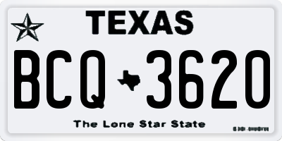 TX license plate BCQ3620