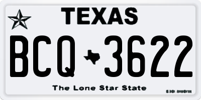 TX license plate BCQ3622
