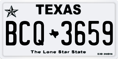 TX license plate BCQ3659