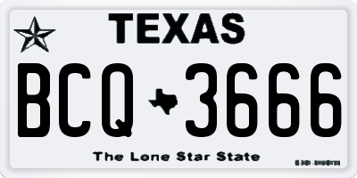 TX license plate BCQ3666